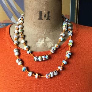 Vintage glass beaded necklace